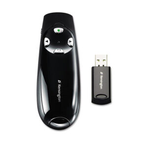 Wireless Presenter Pro with Green Laser, Class 2, 150 ft Range, Black-(KMW72353)