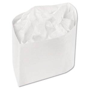 Classy Cap, Crepe Paper, Adjustable, One Size Fits All, White, 100 Caps/Pack, 10 Packs/Carton-(RPPRCC2W)