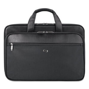 Classic Smart Strap Briefcase, Fits Devices Up to 16", Ballistic Polyester, 17.5 x 5.5 x 12, Black-(USLSGB3004)