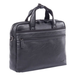 Valais Executive Briefcase, Fits Devices Up to 15.6", Leather, 4.75 x 4.75 x 11.5, Black-(SWZEXB532SMBK)