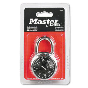 Combination Lock, Stainless Steel, 1.87" Wide, Silver-(MLK1500D)