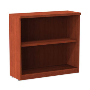 Alera Valencia Series Bookcase, Two-Shelf, 31.75w x 14d x 29.5h, Med Cherry-(ALEVA633032MC)
