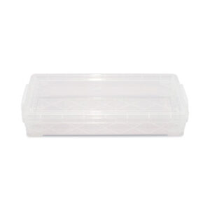 Super Stacker Pencil Box, Plastic, 8.25 x 3.75 x 1.5, Clear-(AVT40309)